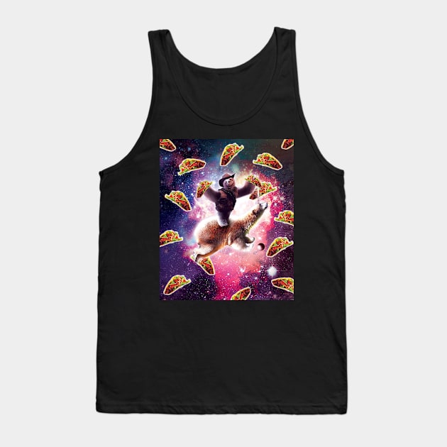 Cowboy Space Sloth On Polar Bear Unicorn - Taco Tank Top by Random Galaxy